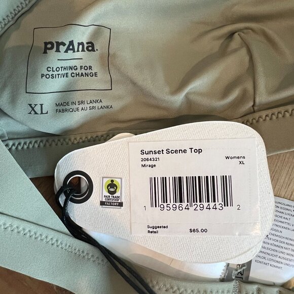 prAna Sunset Scene Swim Bikini Top XTRA-LARGE XL in Mirage UPF 50+ - Picture 5 of 7